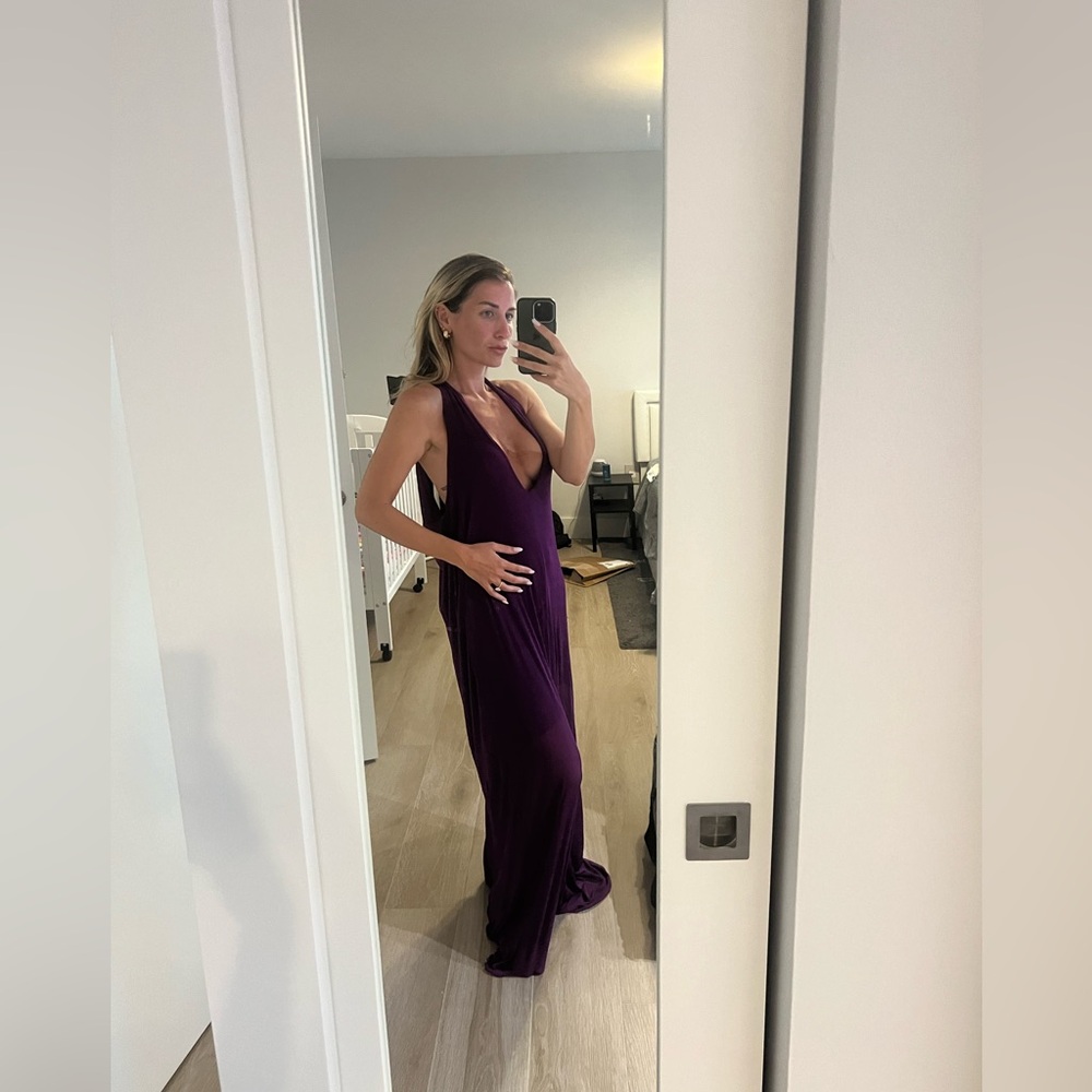 New Elegant purple long Dress for a special occasion as a marriage - size S/M - Picture 12 of 16